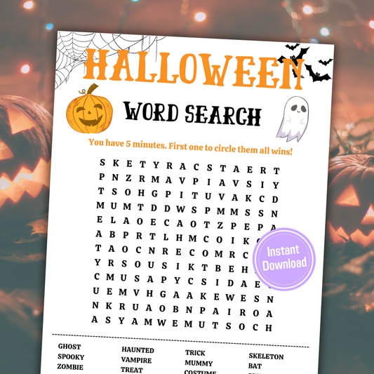 Halloween Word Search Game | Halloween Word Search Puzzle