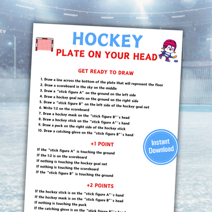 Hockey Plate On Your Head Game | Hilarious Hockey Drawing Game