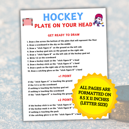 Hockey Plate On Your Head Game | Hilarious Hockey Drawing Game