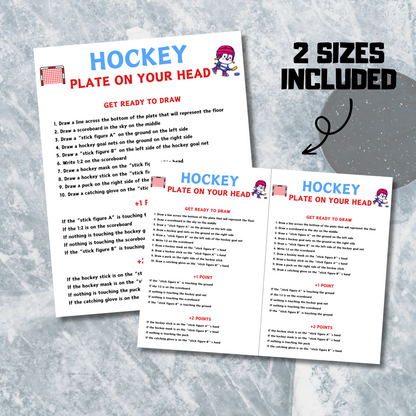 Hockey Plate On Your Head Game | Hilarious Hockey Drawing Game