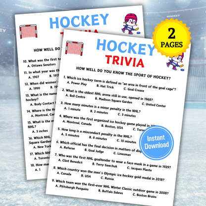 Hockey Trivia Game | Hockey Knowledge Quiz Game