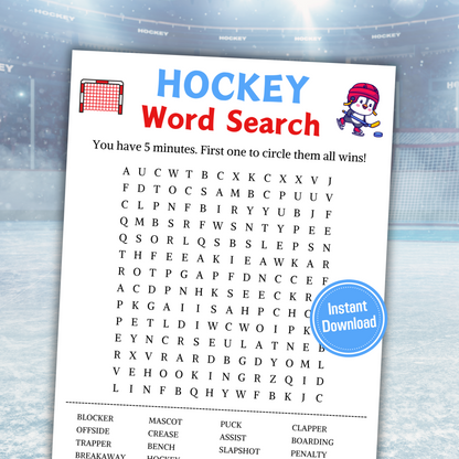 Hockey Word Search Game | Hockey Word Find Game
