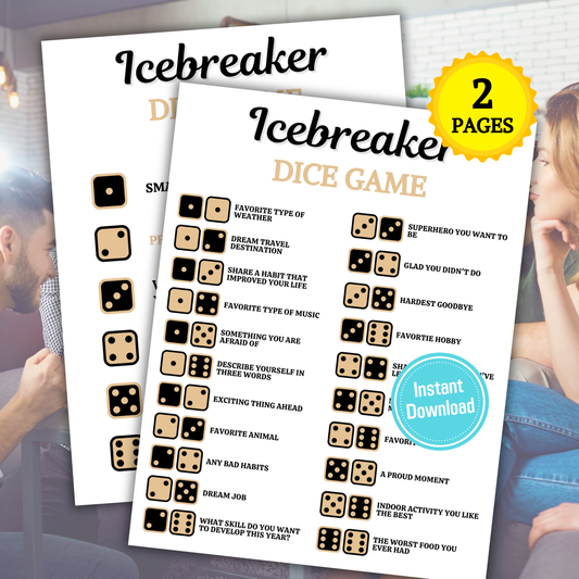 Icebreaker Dice Game | Get To Know You Dice Game