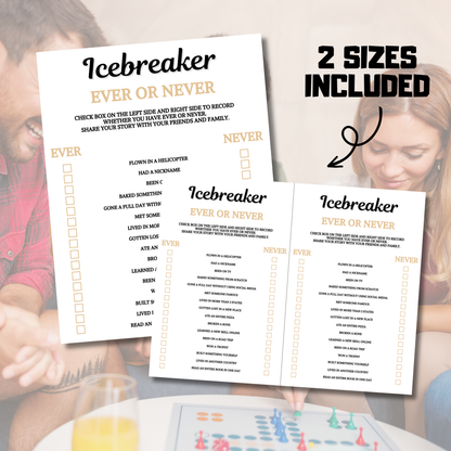 Icebreaker Ever Or Never Game | Icebreaker Party Never Have I Ever Game