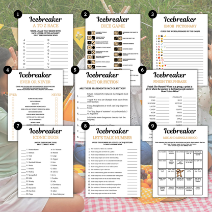 Icebreaker Games Bundle | Printable Icebreaker Party Game