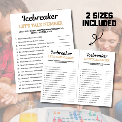 Icebreaker Let's Talk Number Game | Icebreaker Guess Numbers Game
