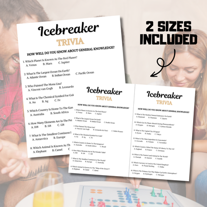 Icebreaker Trivia Game | Printable Icebreaker Trivia Quiz
