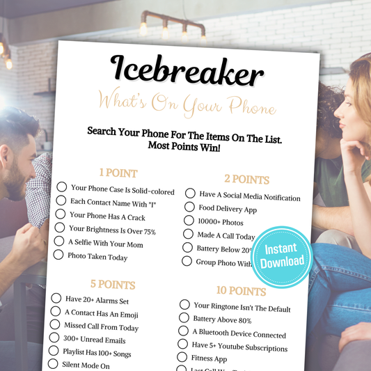 Icebreaker What's On Your Phone Game | Icebreaker Party Games