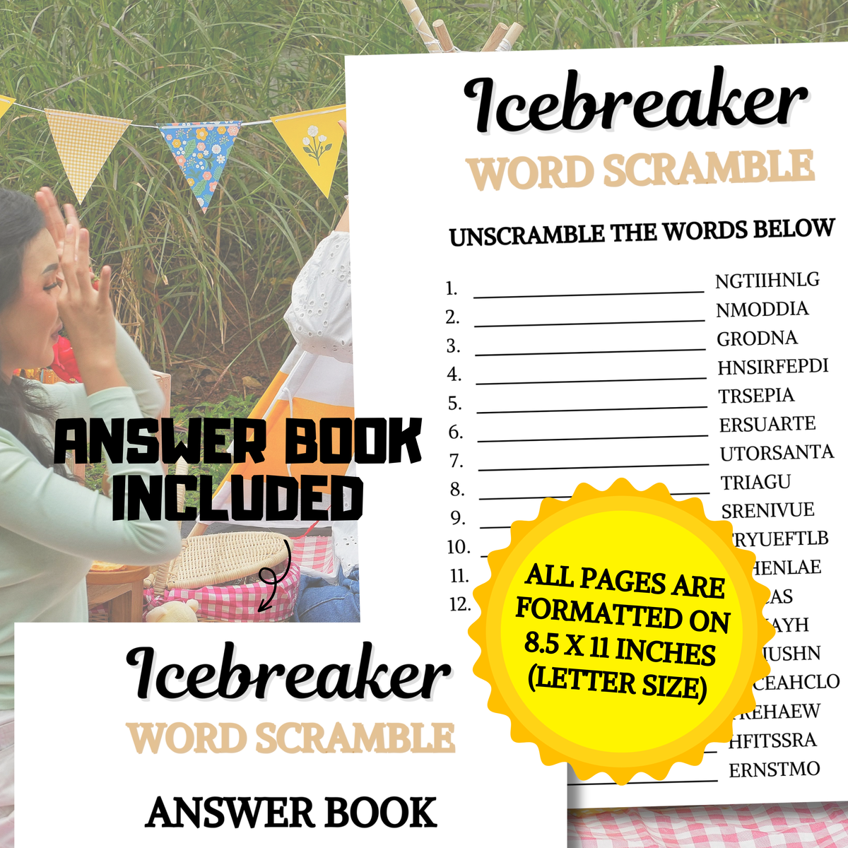 Icebreaker Word Scramble Game | Icebreaker Unscramble Game