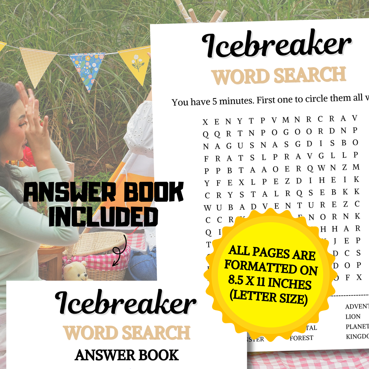 Icebreaker Word Search Game | Icebreaker Word Find Game