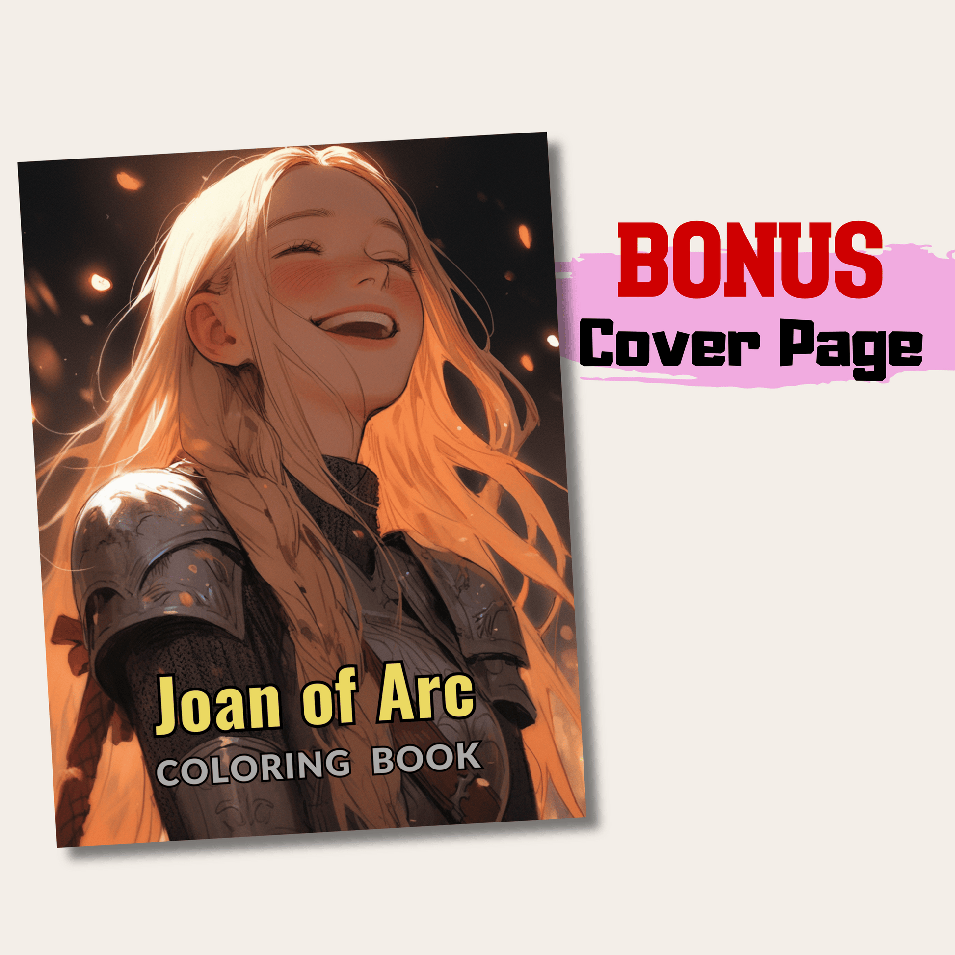 Joan of Arc Coloring Book 1: Joan of Arc Cover Page