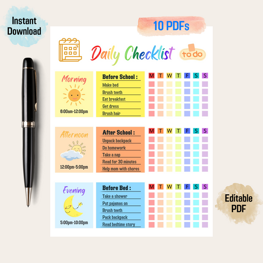 Kids Daily Checklist 1