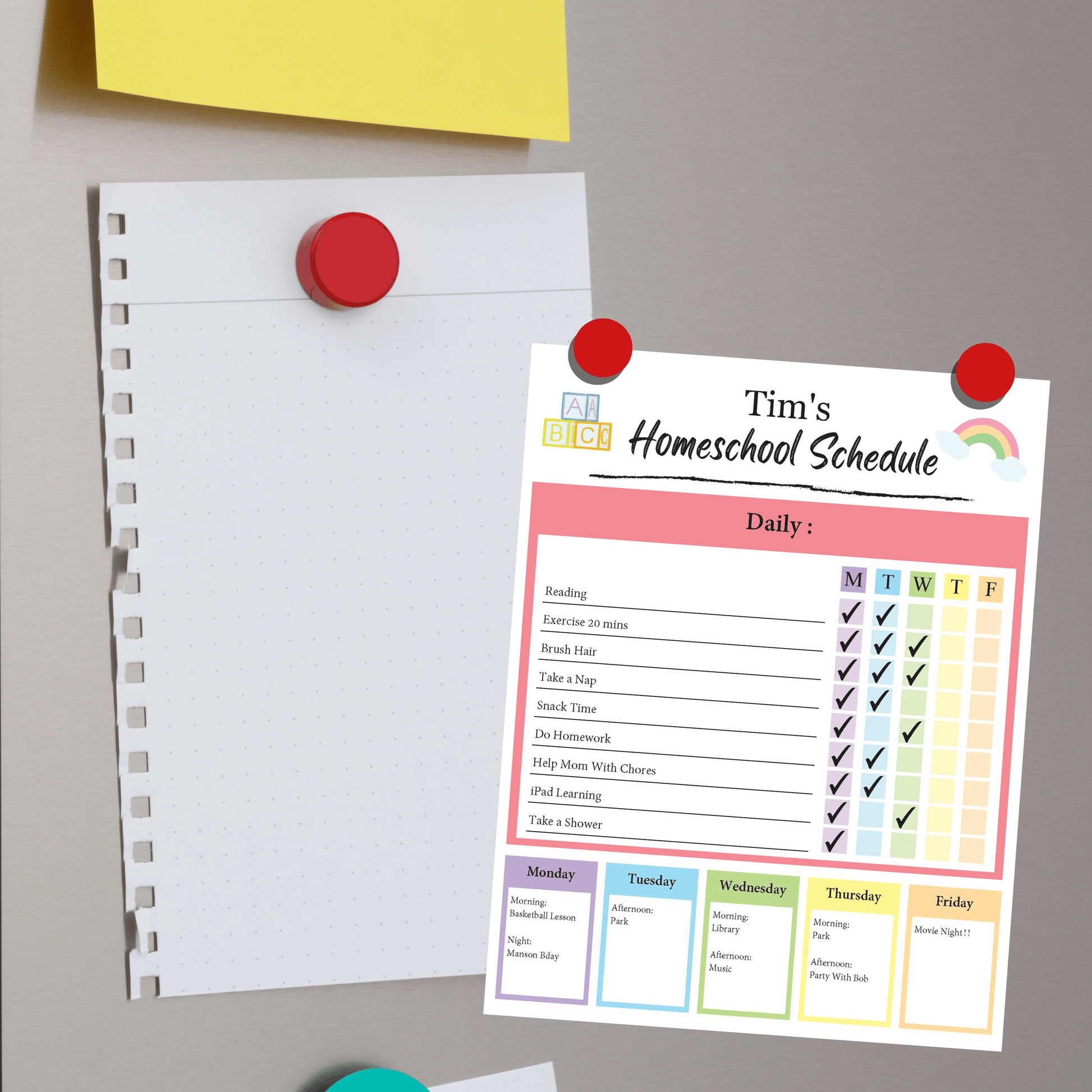 Kids Daily Checklist 4: Print Out Demo