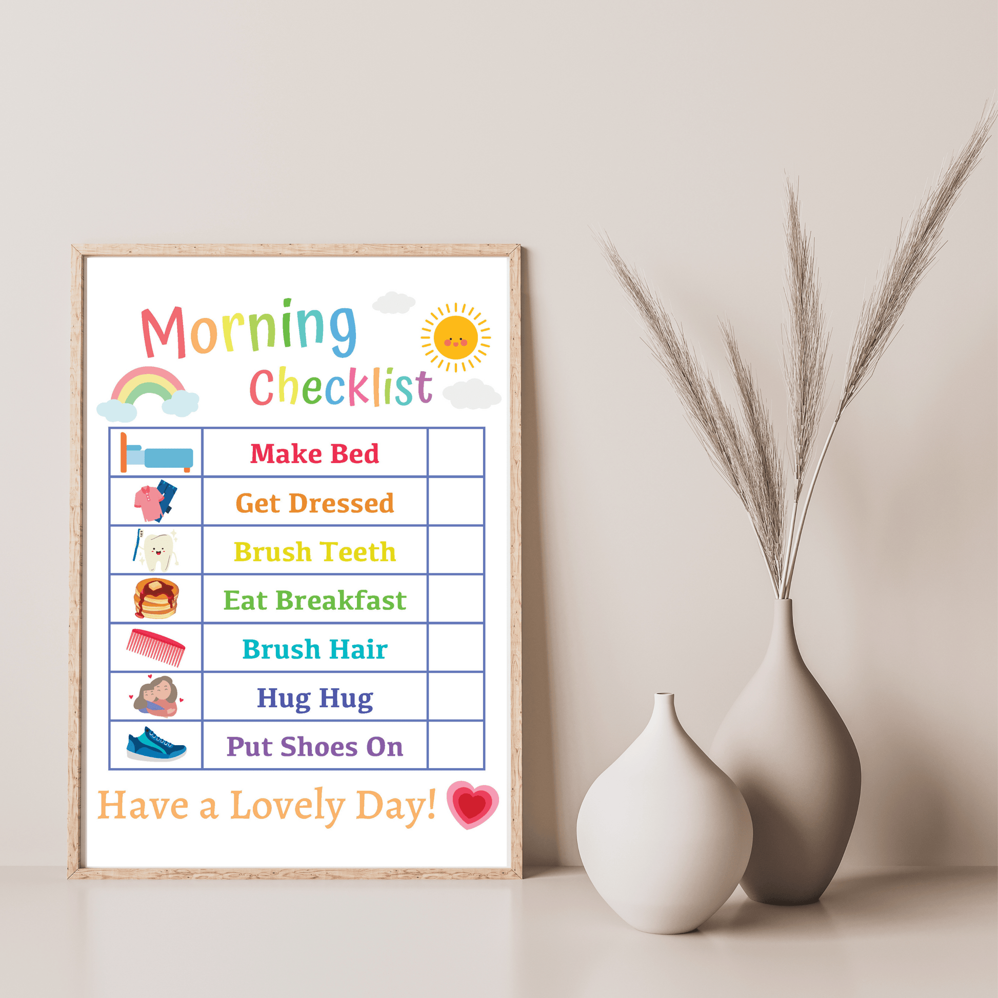 Kids Daily Checklist 7: Print Out Demo