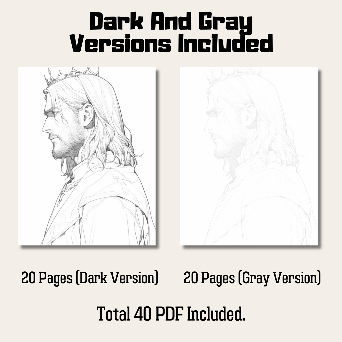 King Arthur Coloring Book 2: King Arthur Dark And Gray Versions Demo