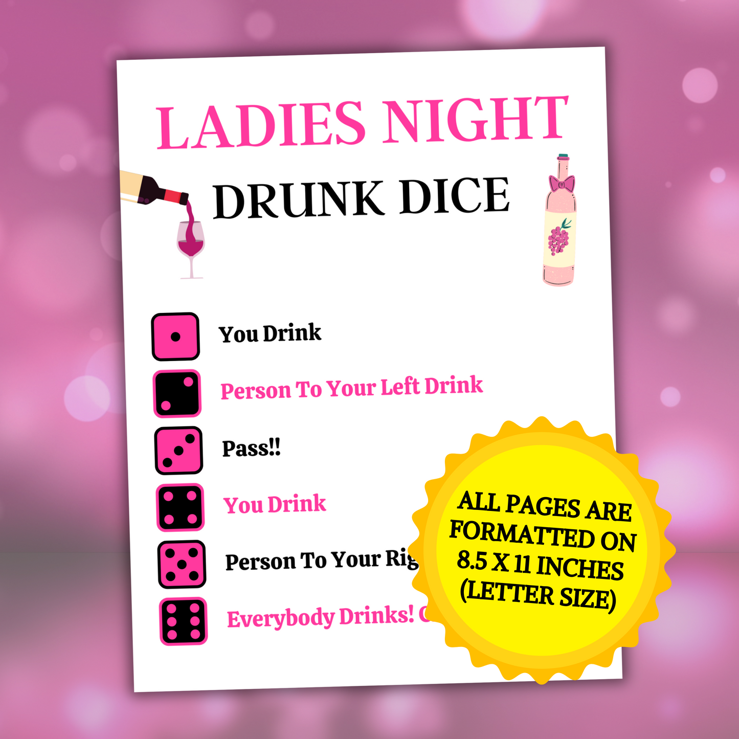 Ladies Night Drunk Dice Game | Girls Night Out Drinking Game