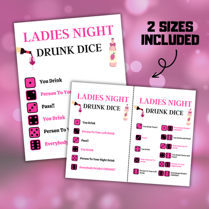 Ladies Night Drunk Dice Game | Girls Night Out Drinking Game