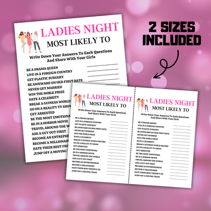 Ladies Night Most Likely To Game | Girls Night Out Party Game
