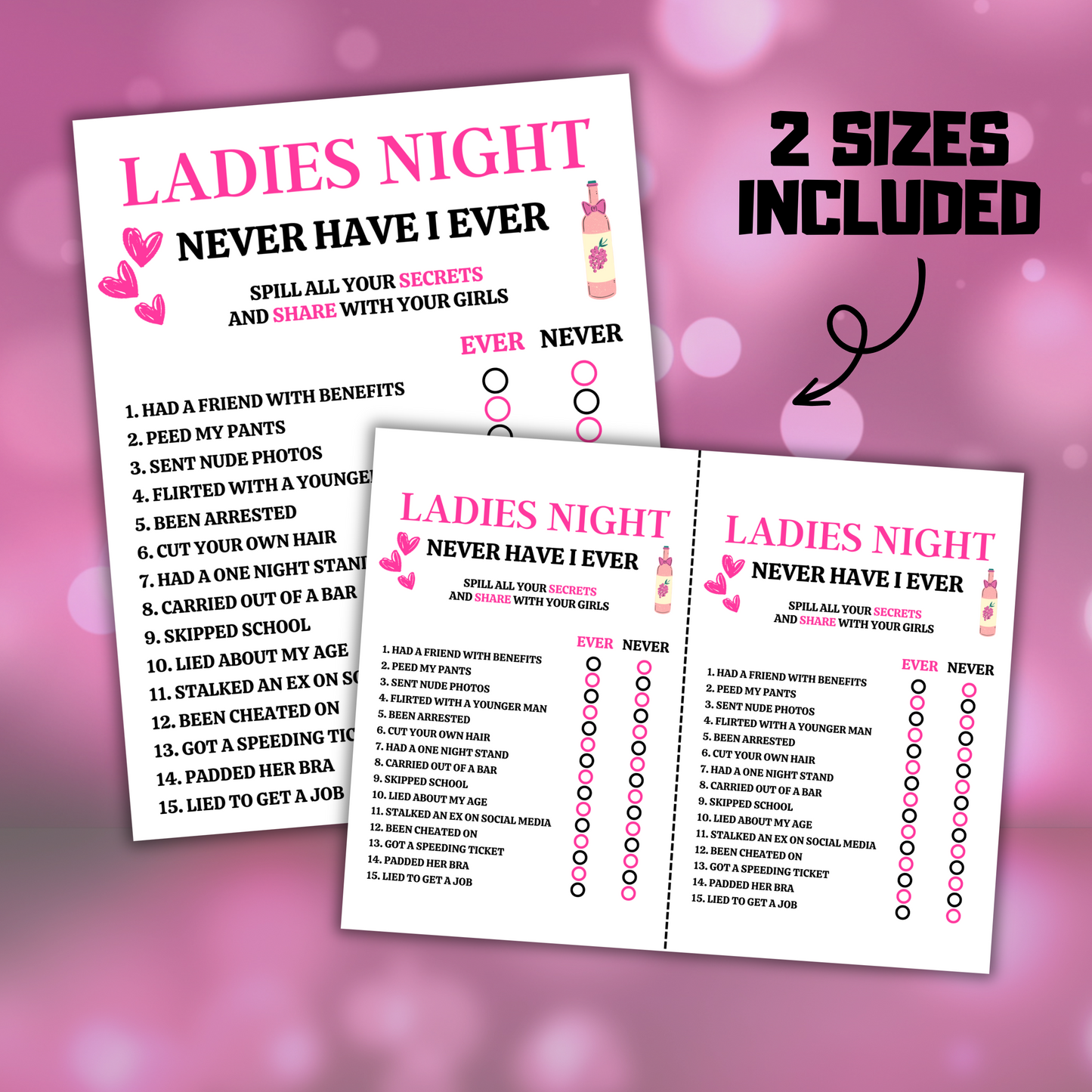 Ladies Night Never Have I Ever Game | Ever or Never Game