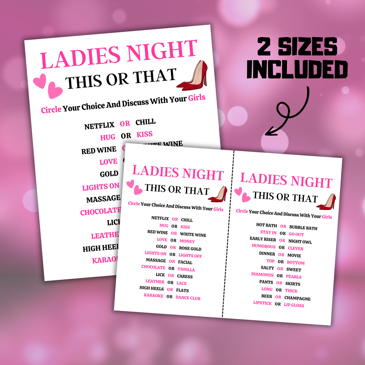 Ladies Night This Or That Game | Ladies Night Would You Rather Game