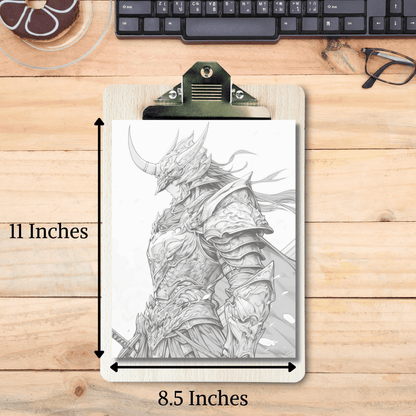 Lu Bu Coloring Book 1: Lu Bu Print Out Size Demo