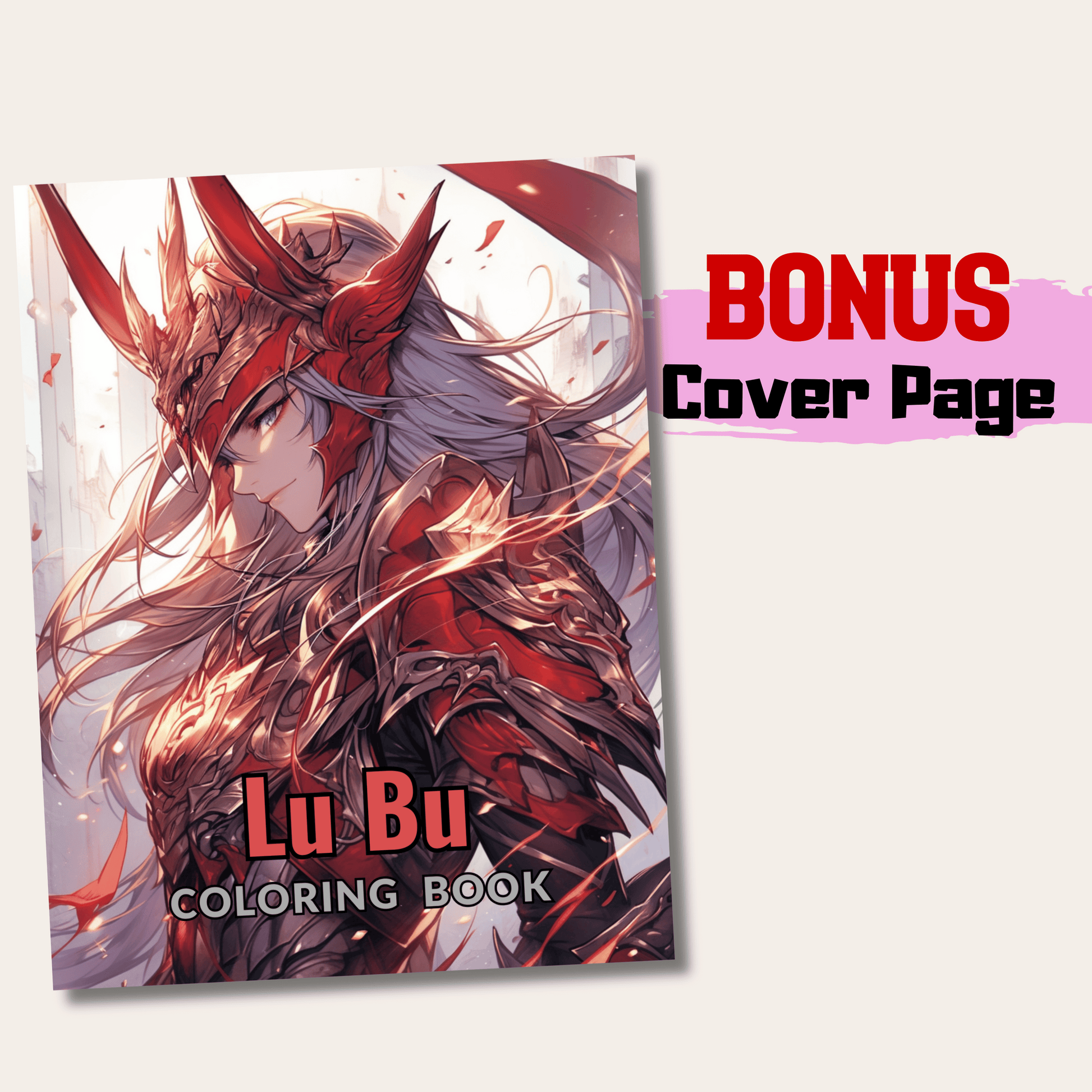 Lu Bu Coloring Book 1: Lu Bu Cover Page