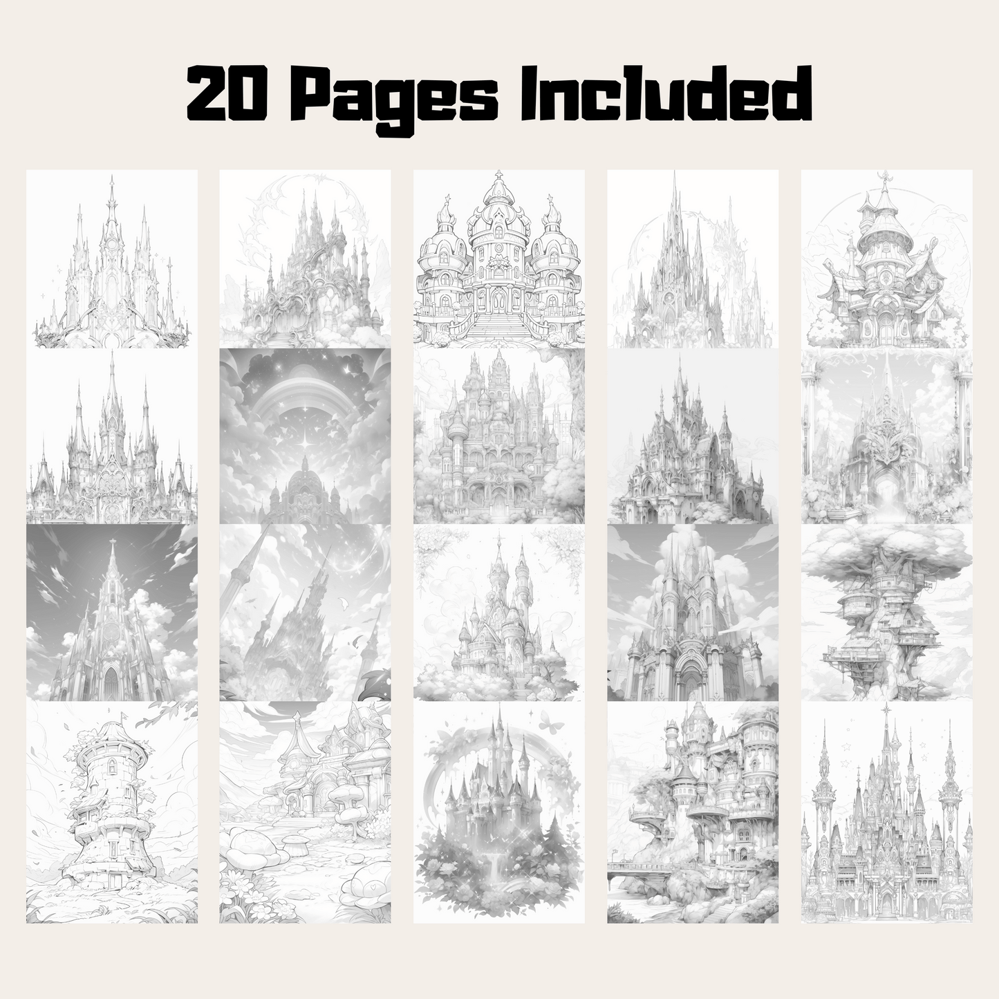 Magic Castle Coloring Book, Ideal Gift for Art Lovers and Fantasy Enthusiasts