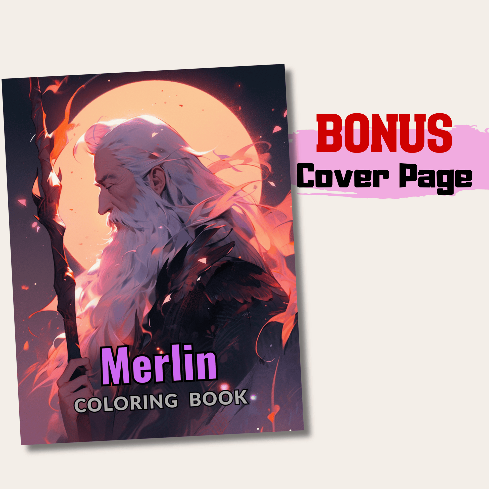 Merlin Coloring Book 1: Merlin Cover Page