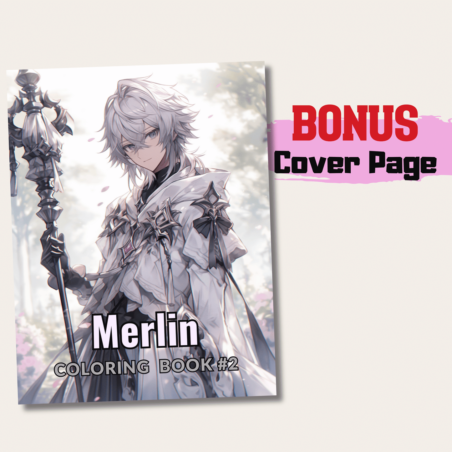 Merlin Coloring Book 2: Merlin Cover Page