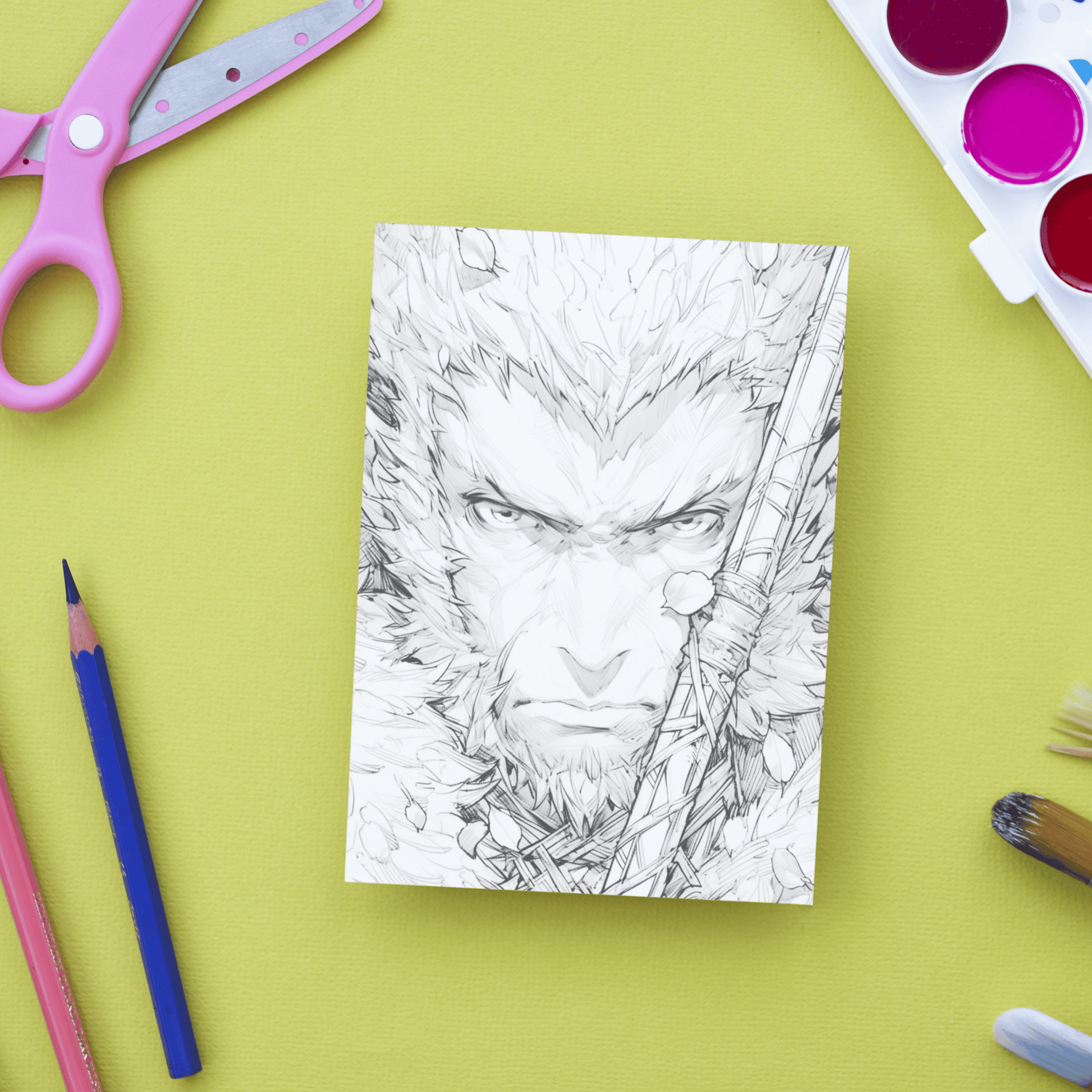 Monkey King Coloring Book 1: Sun Wukong Print Out Demo