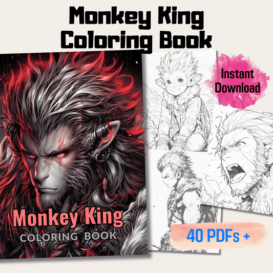 Monkey King Coloring Book 1: Sun Wukong