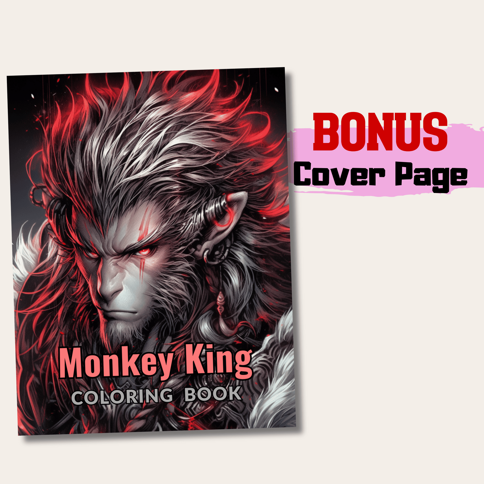 Monkey King Coloring Book 1: Sun Wukong Cover Page