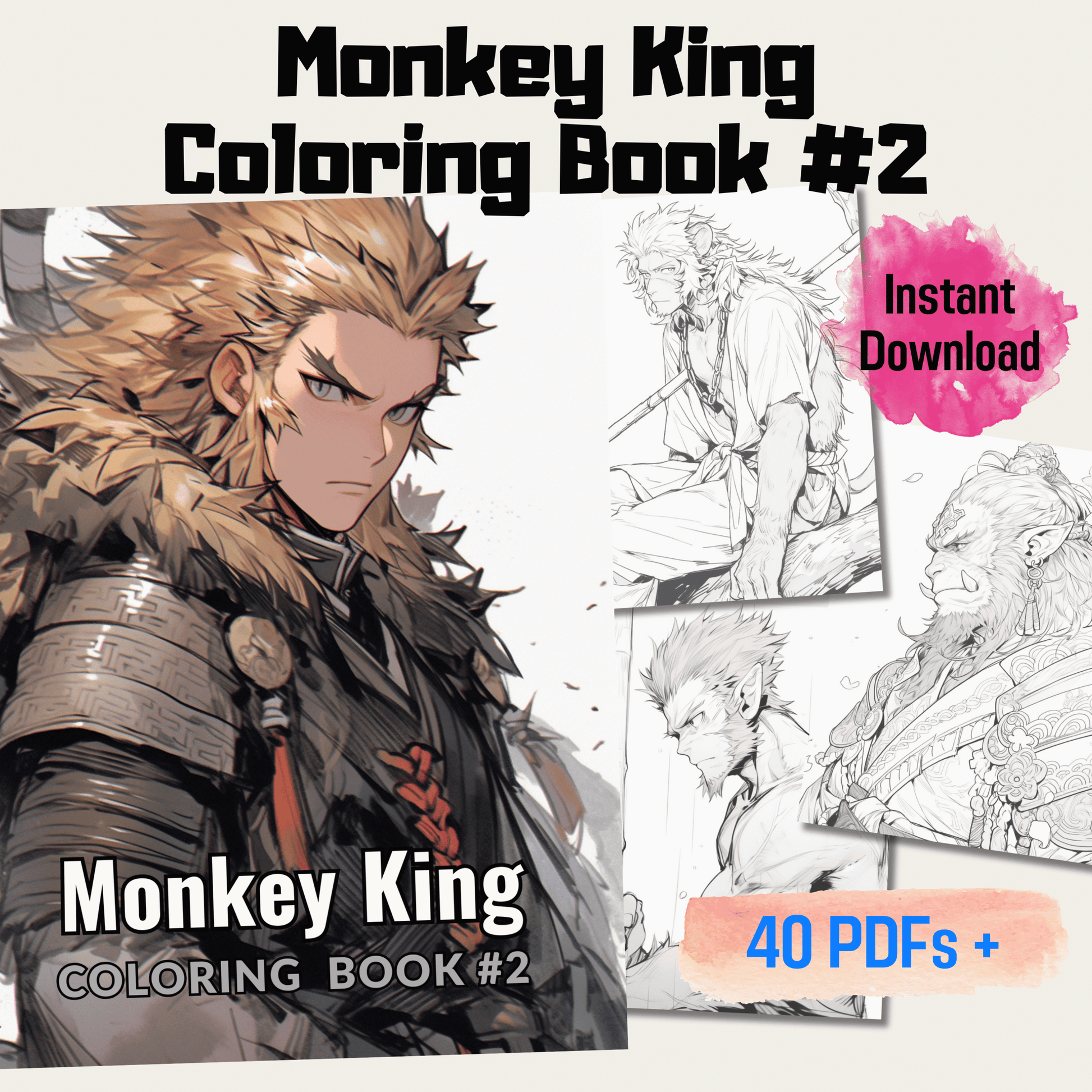 Monkey King Coloring Book 2: Monkey King