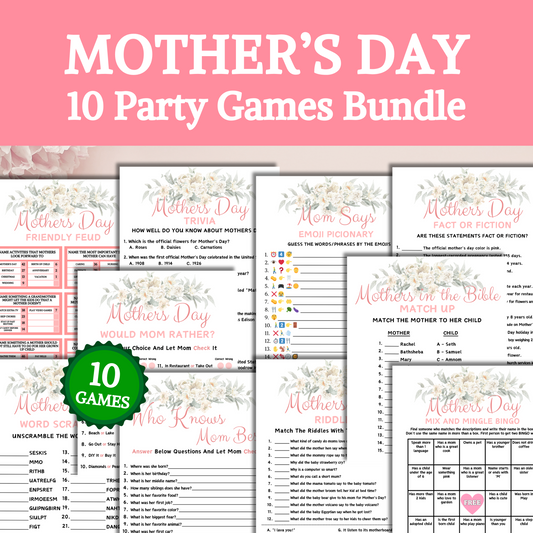 Mothers Day Party Games Bundle | 10 Games BEST Price Bundle