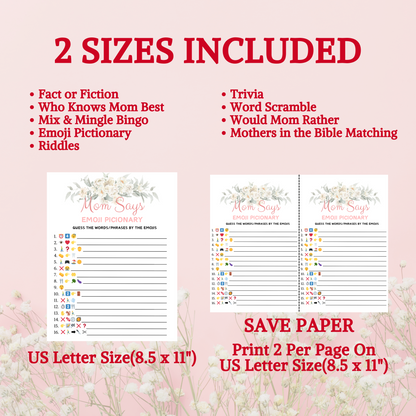 Mothers Day Party Games Bundle | 10 Games BEST Price Bundle