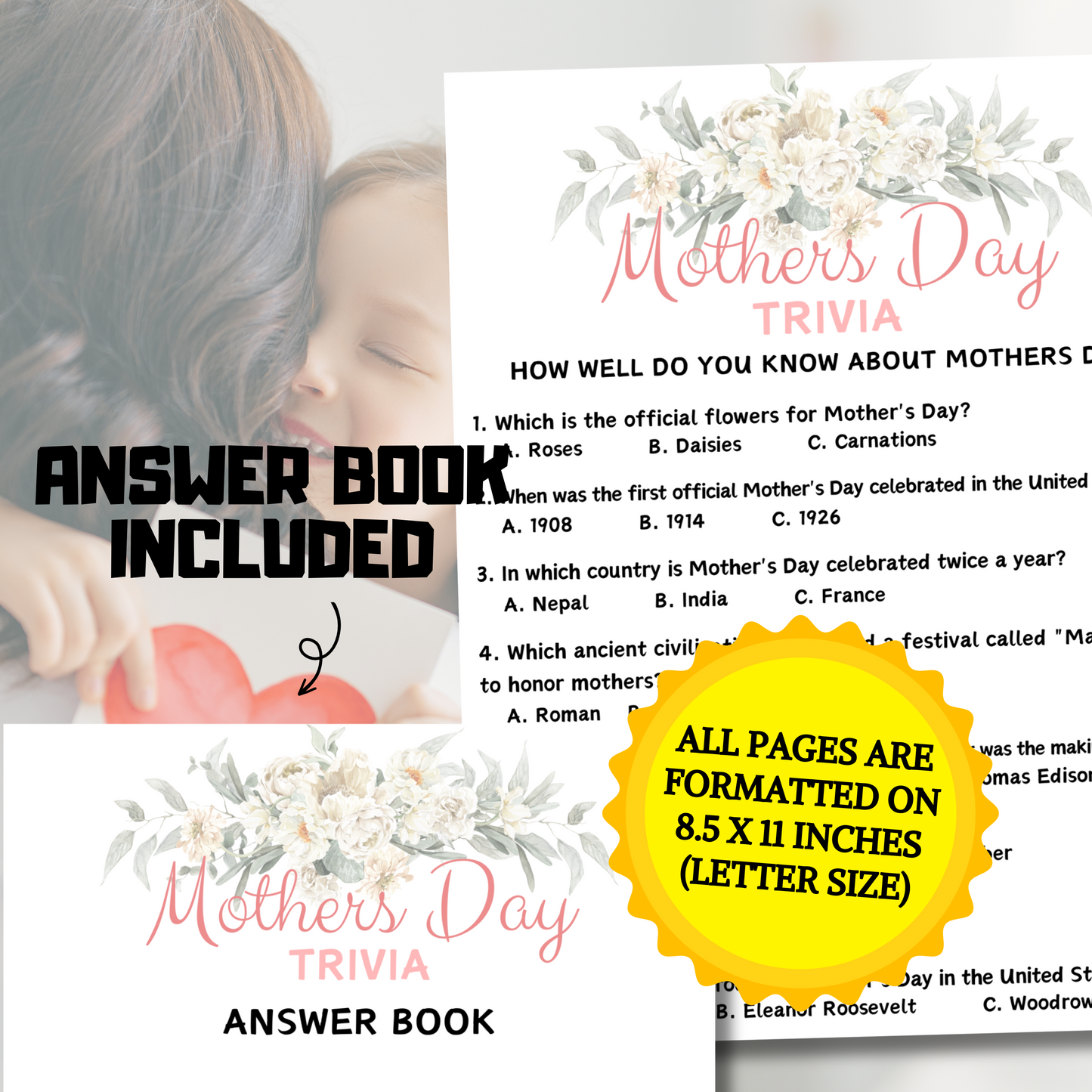 Mothers Day Trivia Game | Mother's Day Quiz for Adults & Kids