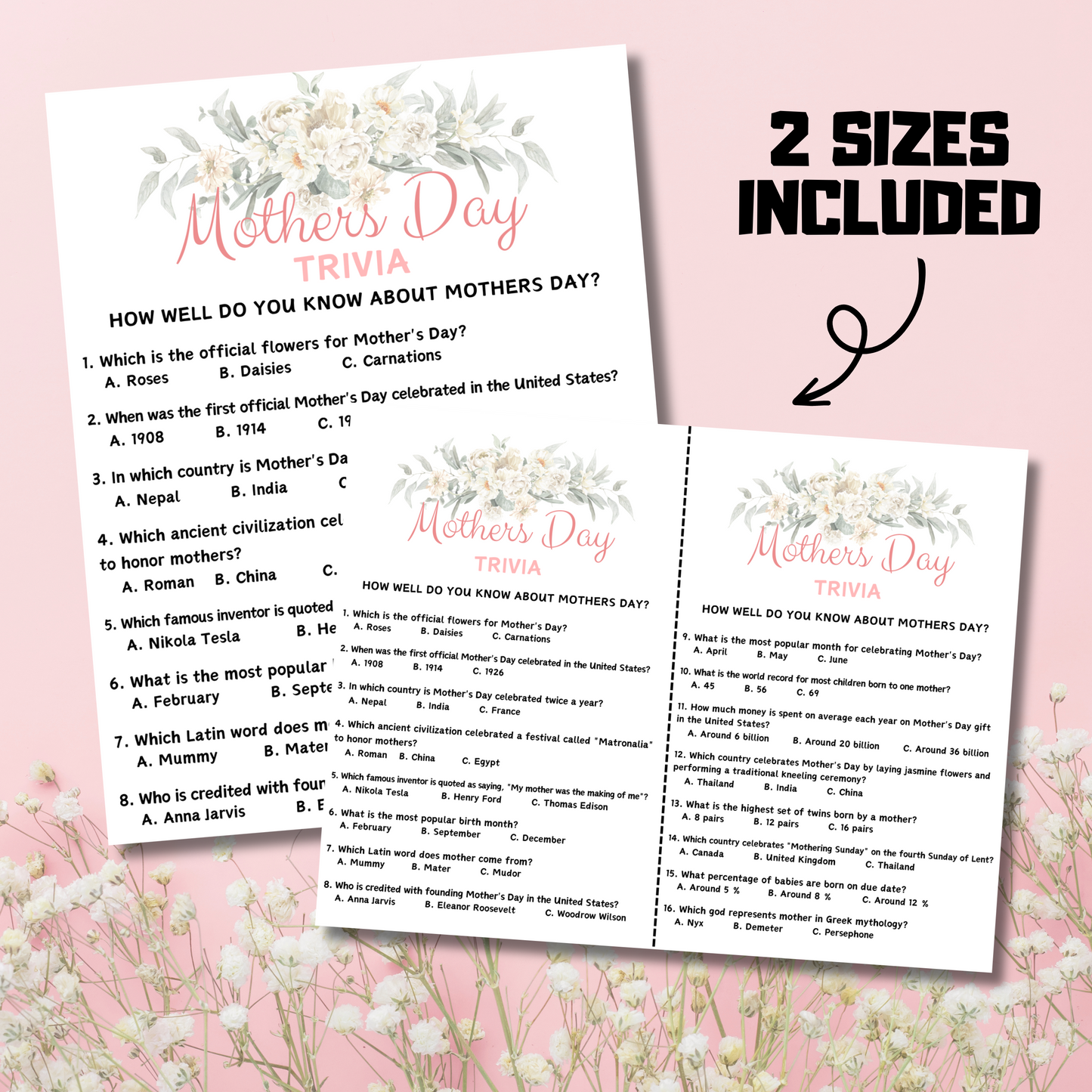 Mothers Day Trivia Game | Mother's Day Quiz for Adults & Kids