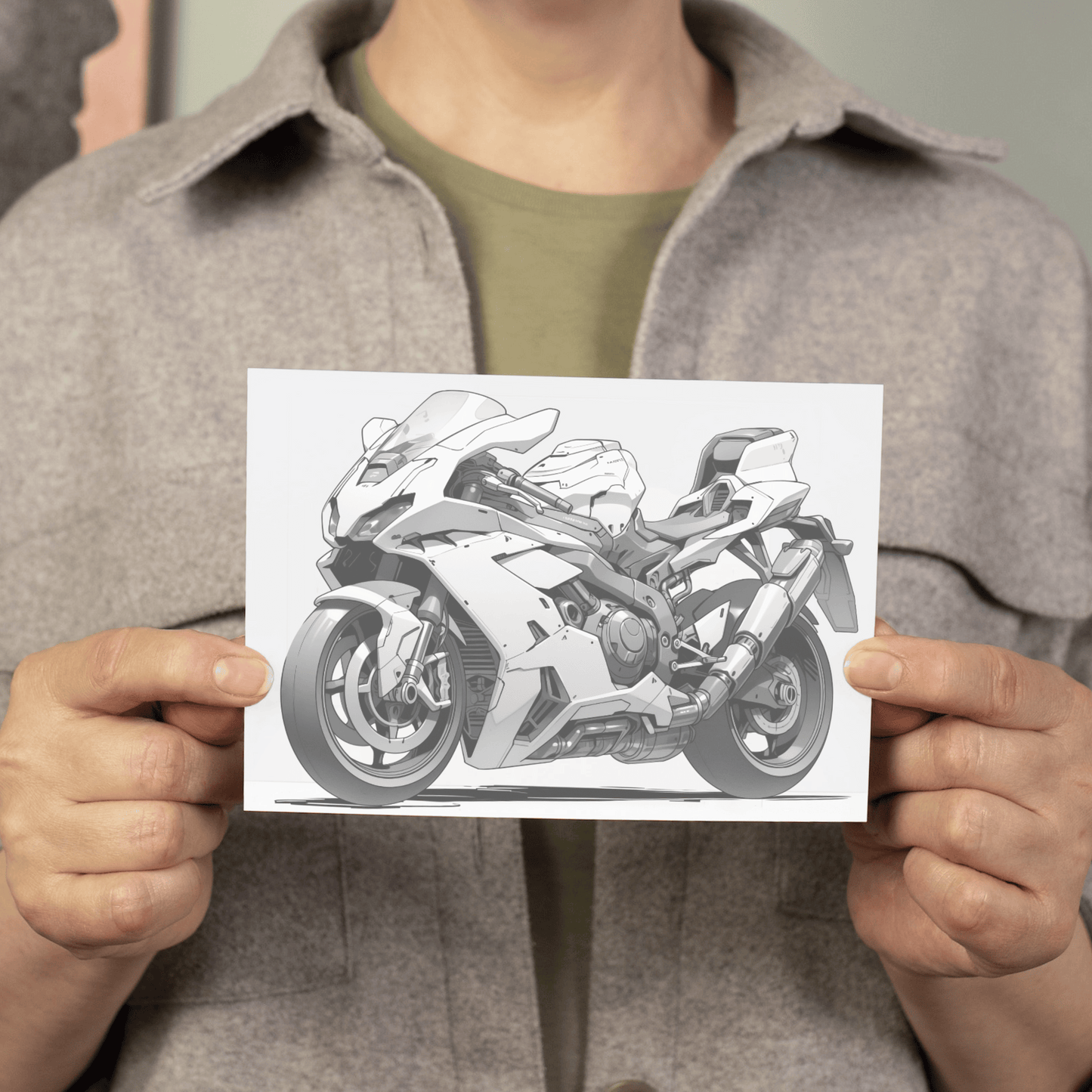 20 Pages Motorbike Coloring Book For All Ages, Perfect for Motorcycle Enthusiasts and Coloring Aficionados
