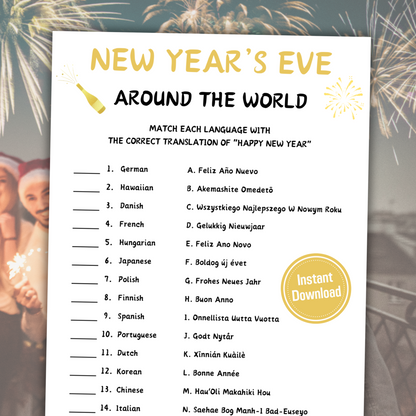 New Year's Eve Around The World Game | Happy New Year Around The World