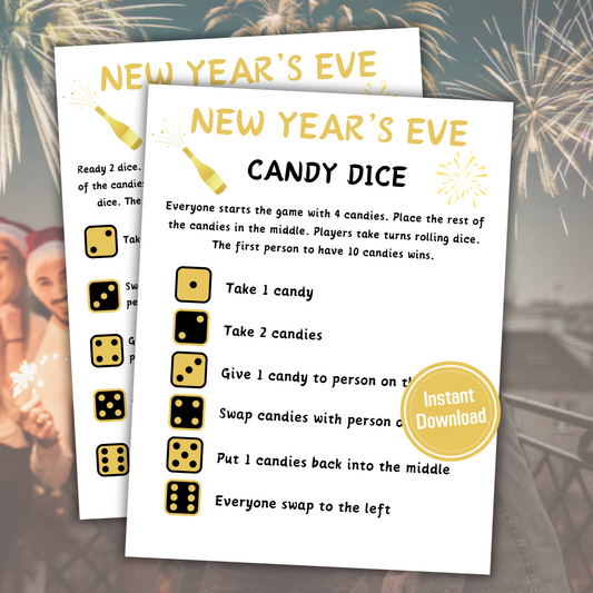 New Year's Eve Candy Dice Game | New Years Party Games for Kids and Adults