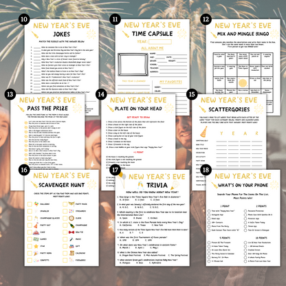 New Year's Eve Games Bundle | New Year Party For All Age