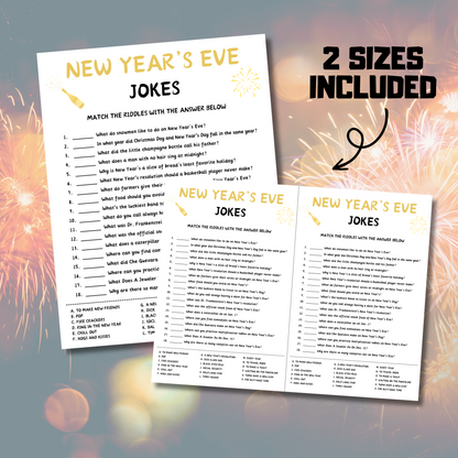 New Year's Eve Jokes Game | New Years Riddle Me This Game
