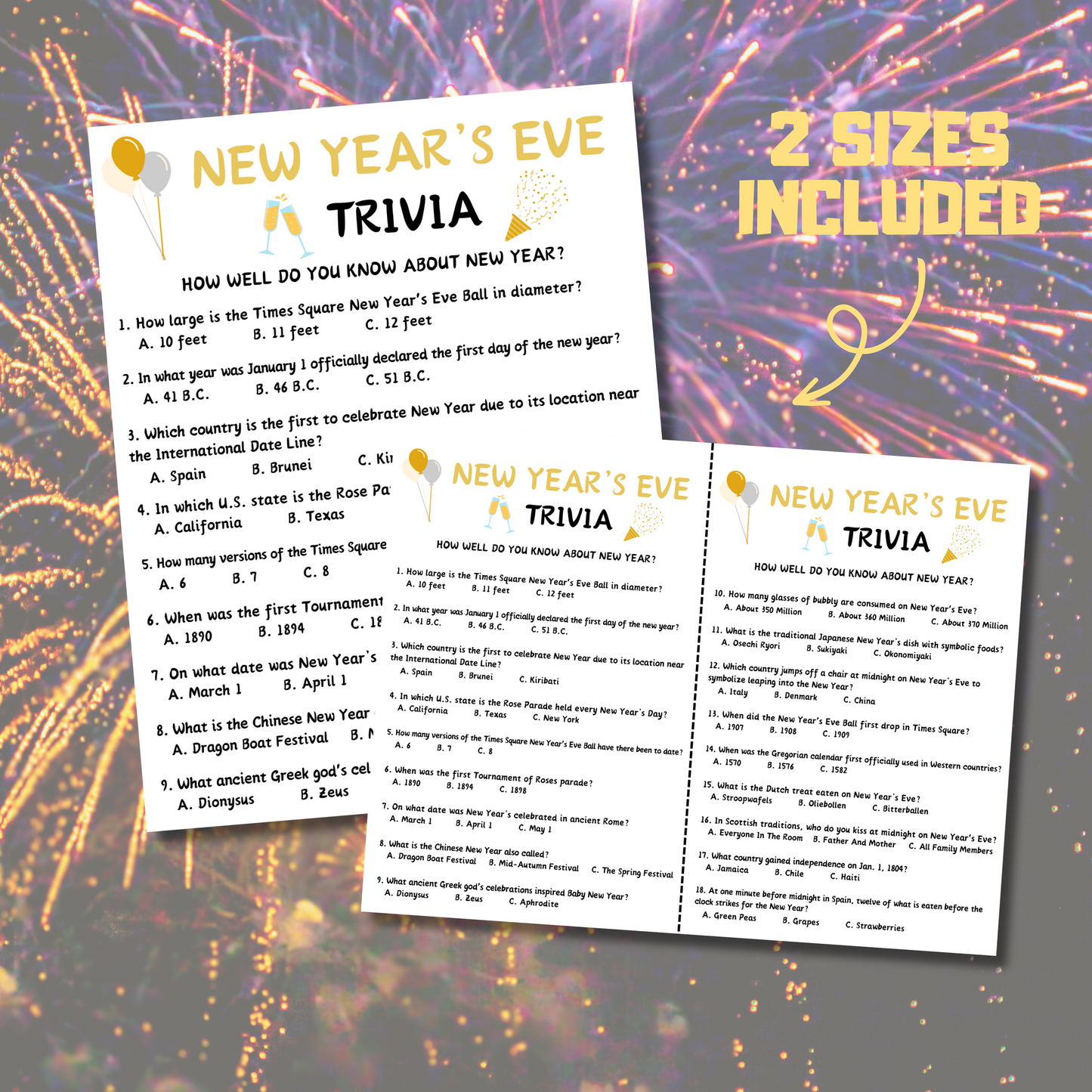 New Year's Eve Trivia | New Year's Eve Party Games