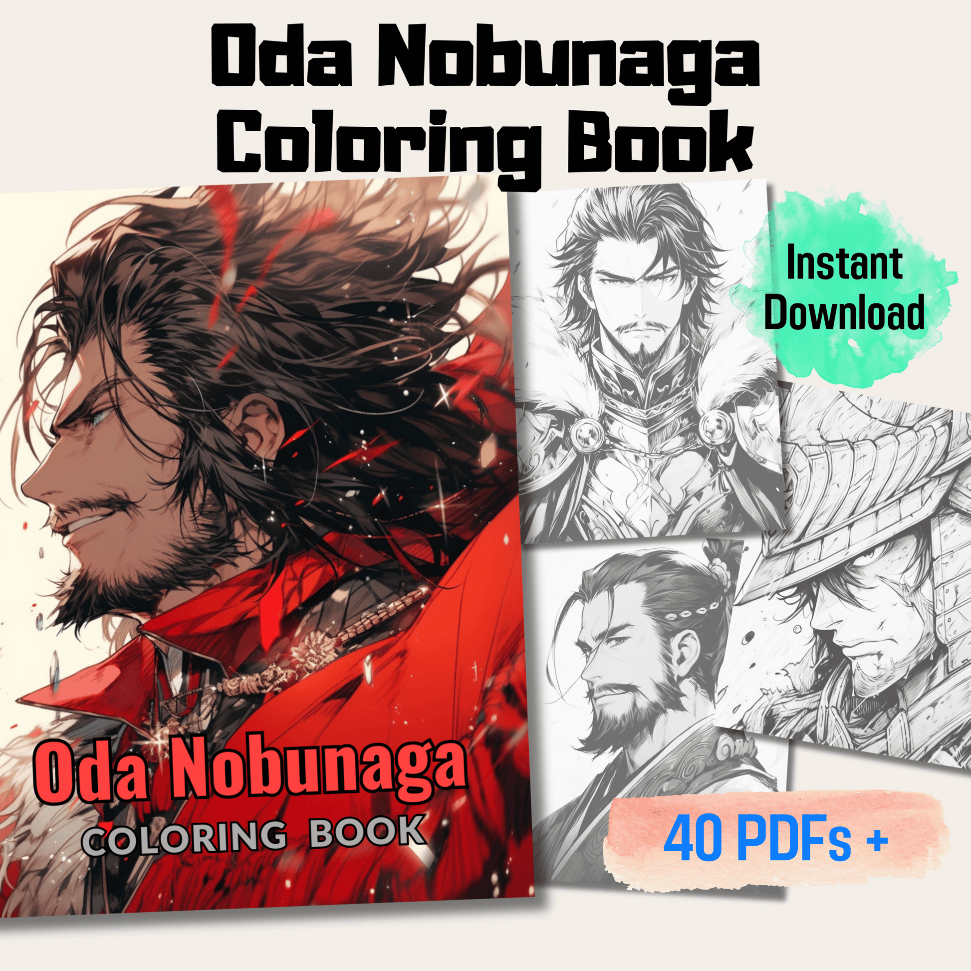 Oda Nobunaga Coloring Book 1: Oda Nobunaga