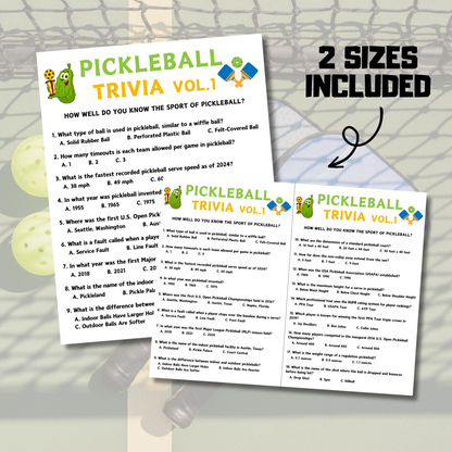 Pickleball Trivia Game Vol.1 | Pickleball Knowledge Quiz Game
