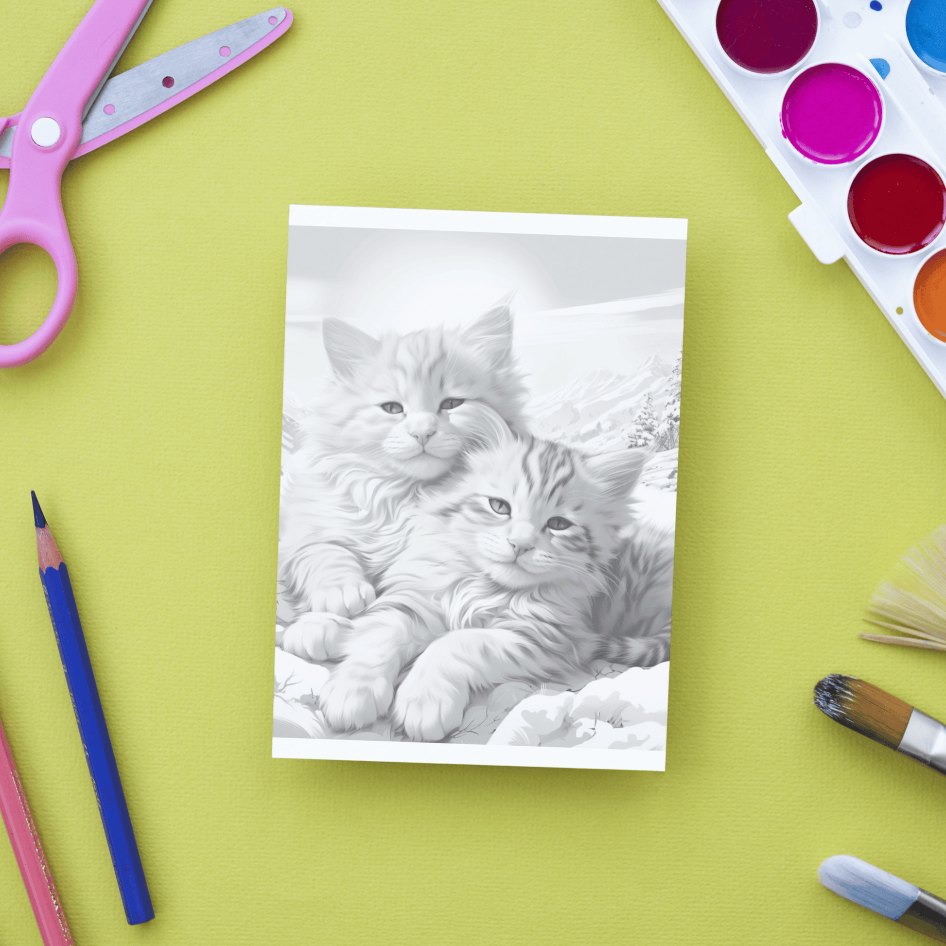 Realistic Cat Coloring Book 1: Cat Print Out Demo