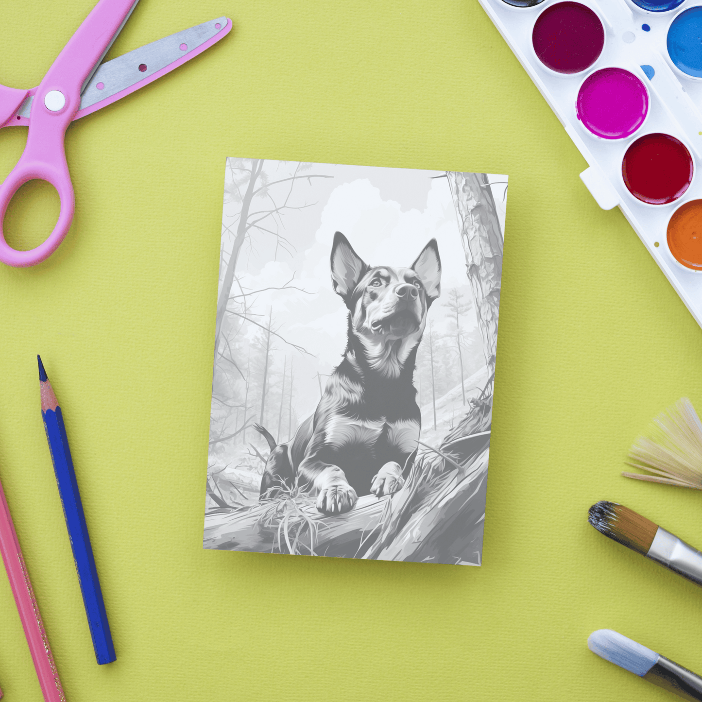 Realistic Doberman Pinscher Coloring Book, 20 Dogs Grayscale Coloring Pages