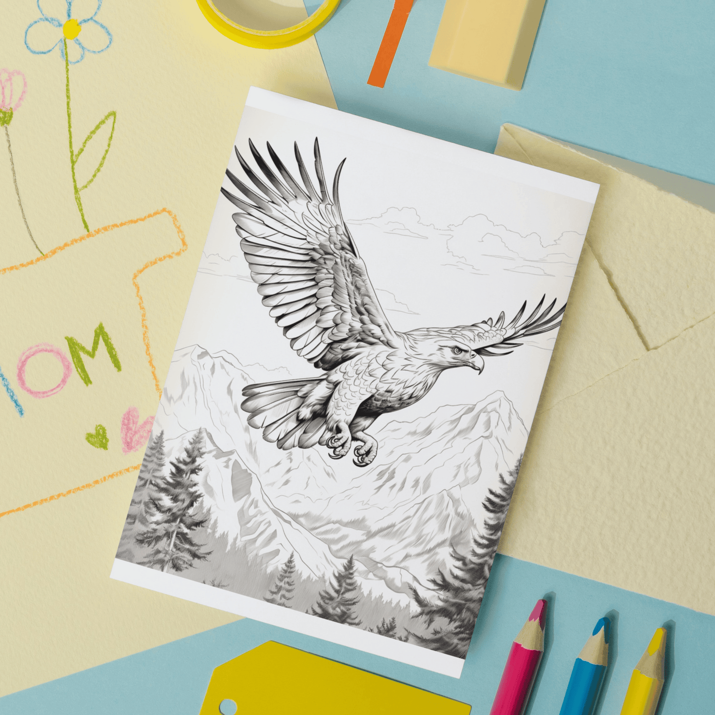 Realistic Eagle Coloring Book 1: Eagle Print Out Demo