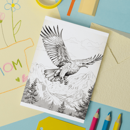 Realistic Eagle Coloring Book 1: Eagle Print Out Demo
