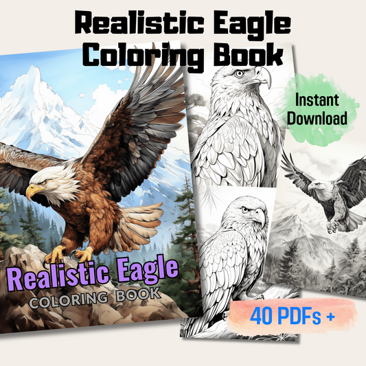 Realistic Eagle Coloring Book 1: Eagles